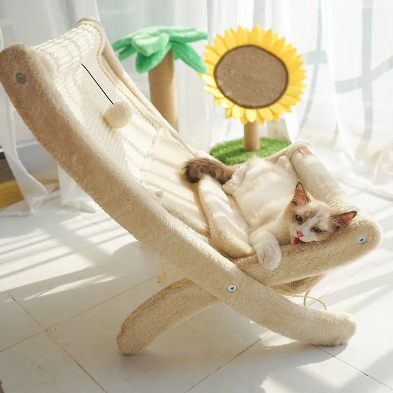 Chat-relax avec Surface à Gratter - un Meuble Confortable pour Dormir et Se Gratter