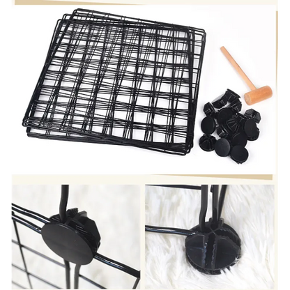 Cabines pour Chiens en Fil de Fer - Playpen Flexible pour Chiens avec Porte pour Animaux Domestiques