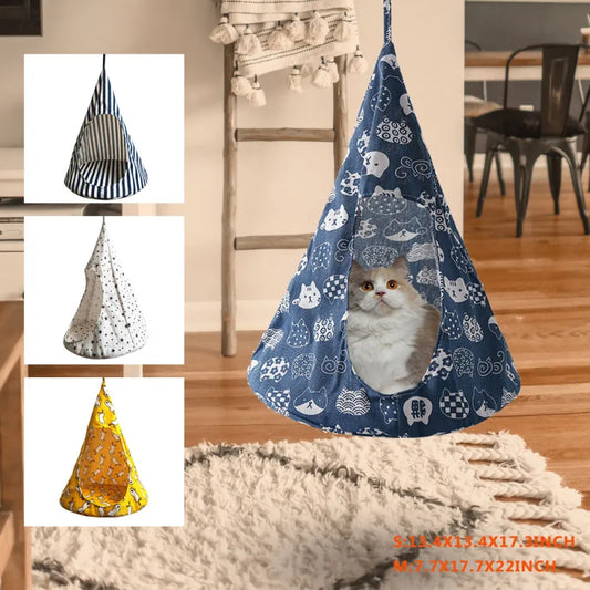 Hamac pour Chats en Forme de Tente - un Endroit Confortable pour Dormir pour les Chats