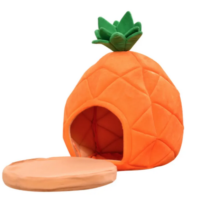 Notre Niche pour Chats au Design Ananas - Niche Douillette pour les Chats et les Petits Chiens