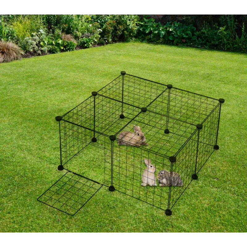 Cabines pour Chiens en Fil de Fer - Playpen Flexible pour Chiens avec Porte pour Animaux Domestiques
