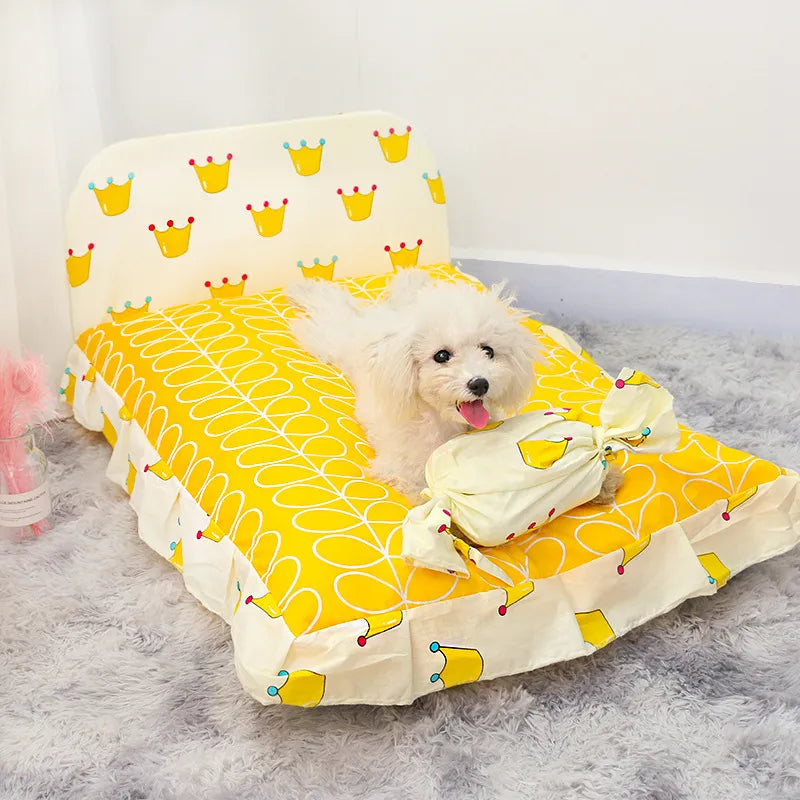 Lit pour Chat avec Dossier - Lit Confortable pour Animaux de Compagnie avec Coussin pour Chats et Petits Chiens