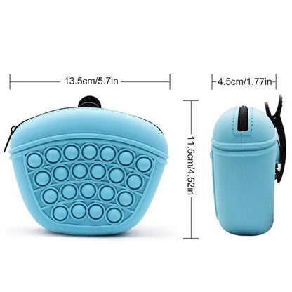 Pop - It Porte-clés avec Fermeture Éclair - Jouet Anti-stress et Sac de Rangement