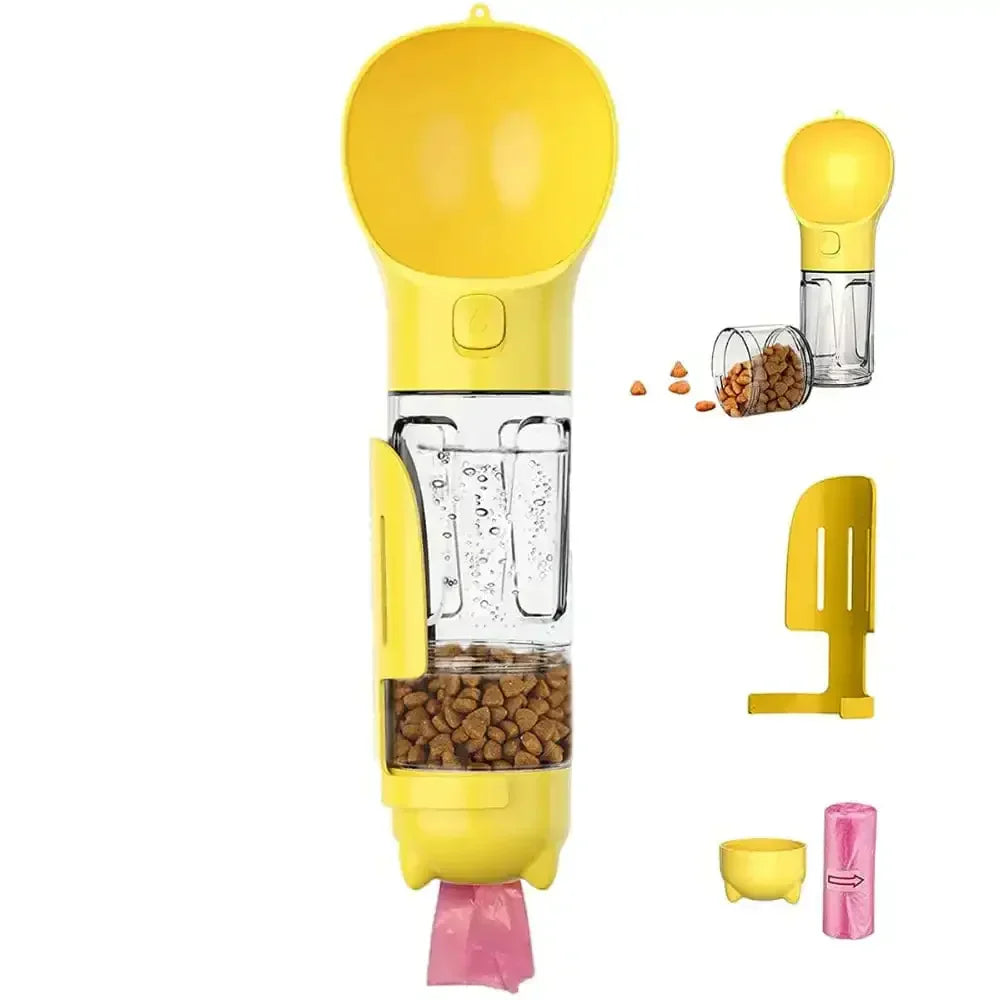 Bouteille D'eau Multifonctionnelle 3-en-1 Pour Animaux De Compagnie