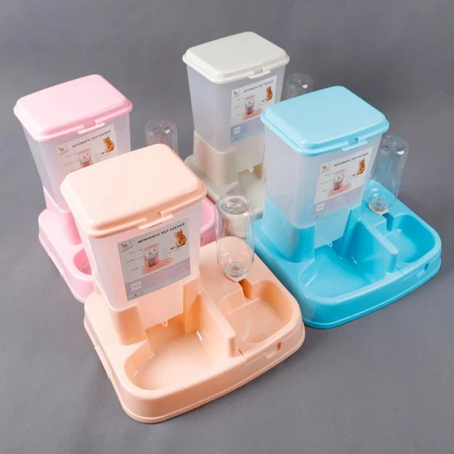 Distributeur Automatique de Nourriture et D' Eau pour Chats et Chiens - Double Ecuelle à Grande Capacité