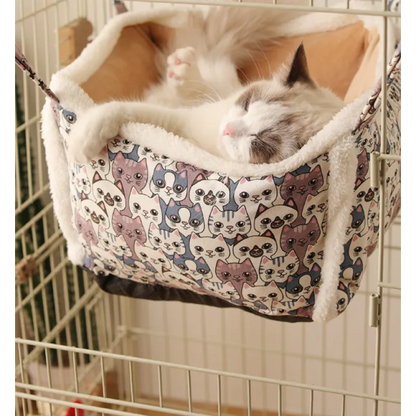 Corbeille de Repos pour Chats avec Motif de Chat - Corbeille Douce et Confortable pour Chats