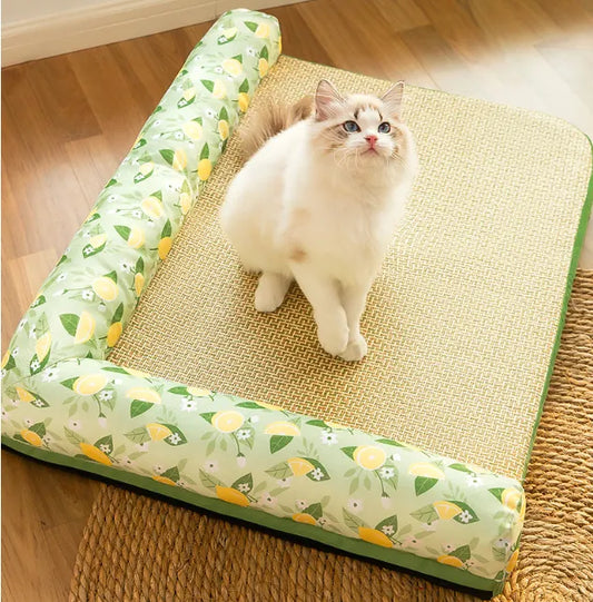Matelas Rafraîchissant pour Chats avec Bords Surélevés - Rafraîchissement Estival pour les Animaux Domestiques