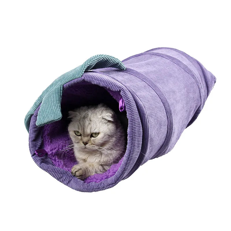 Tunnel pour Chats en Forme de Fleur - Tunnel de Jeu Souple pour Chats