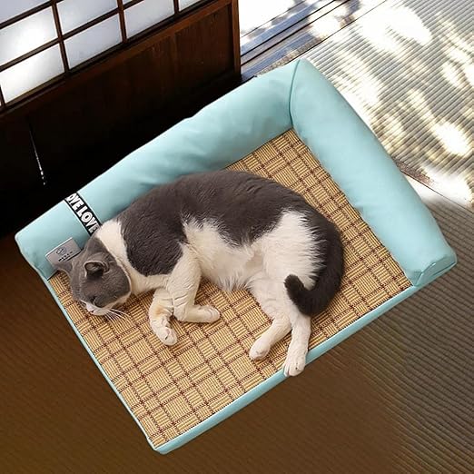 Lit pour Chien D' Angle à Bords Souples - Lit Confortable pour Petits Chiens et Chats