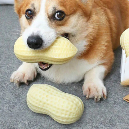 Jouets pour Chiens en Forme de Cacahuète - Jouet à Mâcher avec Trou Sonore pour Chiens