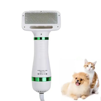 Le Peigne Multifonctionnel 3 en 1 pour Animaux de Compagnie - Sèche - Cheveux Peigne et Masseur