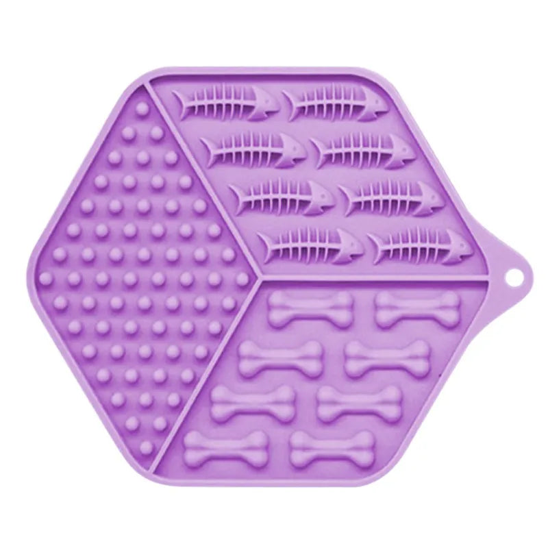 Nourriture en Silicone pour Chiens et Chats - Tapis à Lécher Antidérapant pour les Repas et les Collations