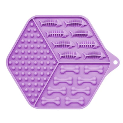 Nourriture en Silicone pour Chiens et Chats - Tapis à Lécher Antidérapant pour les Repas et les Collations