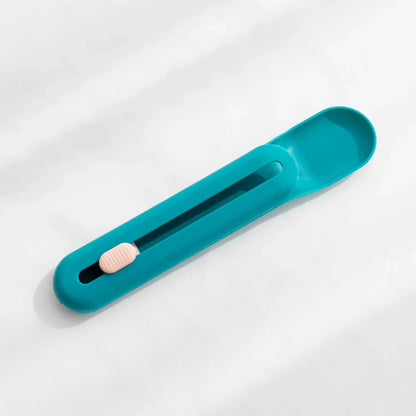 Distributeur D' Aliments pour Chats avec Poussoir - Portionneur D' Aliments Pratique et Extracteur de Tubes pour Chats et Chiens