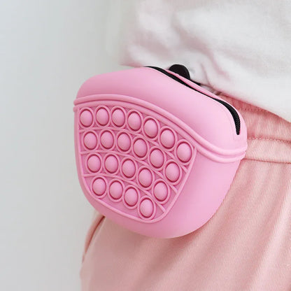 Pop - It Porte-clés avec Fermeture Éclair - Jouet Anti-stress et Sac de Rangement