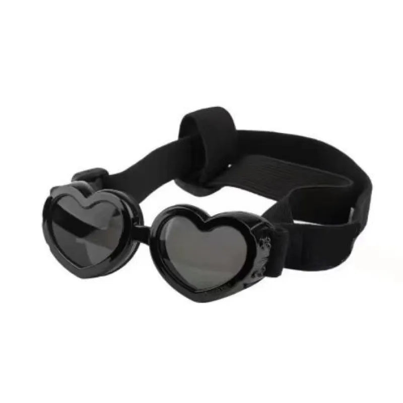 Lunettes De Soleil Pour Chiens En Forme De Cœur Avec Bandeau Réglable - Protection UV Pour Les Yeux Du Chien