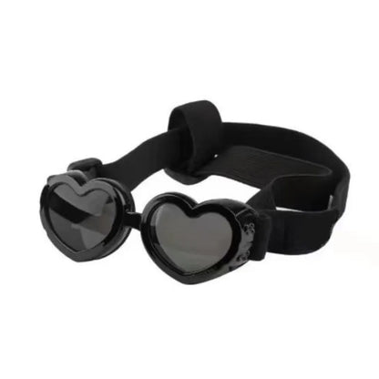Lunettes De Soleil Pour Chiens En Forme De Cœur Avec Bandeau Réglable - Protection UV Pour Les Yeux Du Chien
