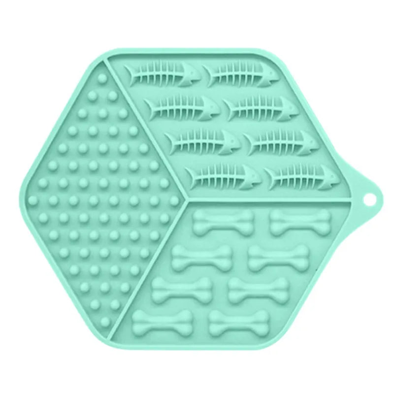 Nourriture en Silicone pour Chiens et Chats - Tapis à Lécher Antidérapant pour les Repas et les Collations