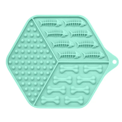 Nourriture en Silicone pour Chiens et Chats - Tapis à Lécher Antidérapant pour les Repas et les Collations