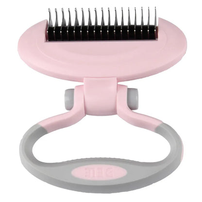 Brosse à Démêler Ergonomique pour Animaux de Compagnie avec Tête Pivotante à 360 ° pour un Soin en Douceur du Pelage