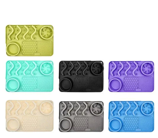 Natte Interactive à Lécher pour Chiens et Chats - Ecuelle Anti-éclaboussures avec Jeu de Recherche de Nourriture