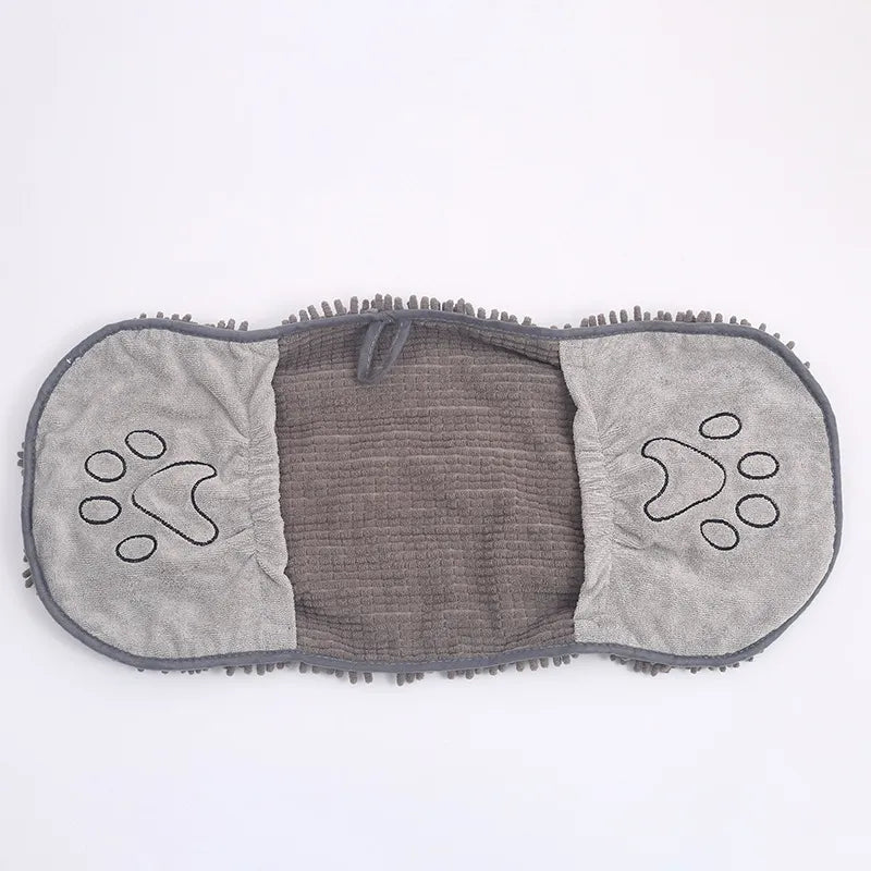 Gant Absorbant pour Chien avec Patte Brodée pour un Séchage Rapide