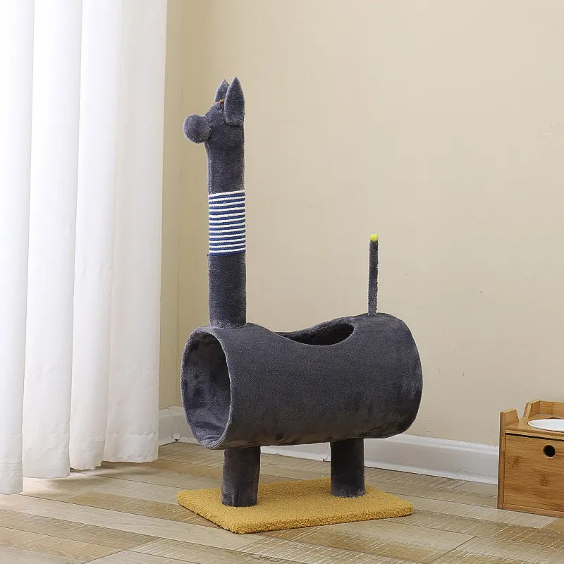 Arbre à Chat en Forme de Dinosaure avec Griffoir et Grotte