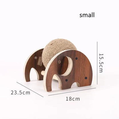 Arbre à Chat Boule à Gratter 360 ° - Arbre à Chat Innovant avec Boule de Sisal Pivotante Châssis en Bois Solide