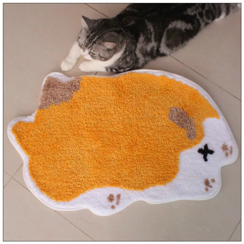 Tapis de Bain pour Chats au Design Amusant - Tapis Doux pour les Amoureux des Chats