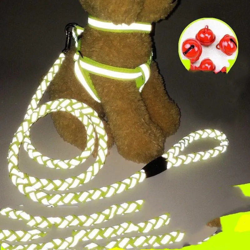 Harnais Réfléchissant Pour Chien Avec Laisse