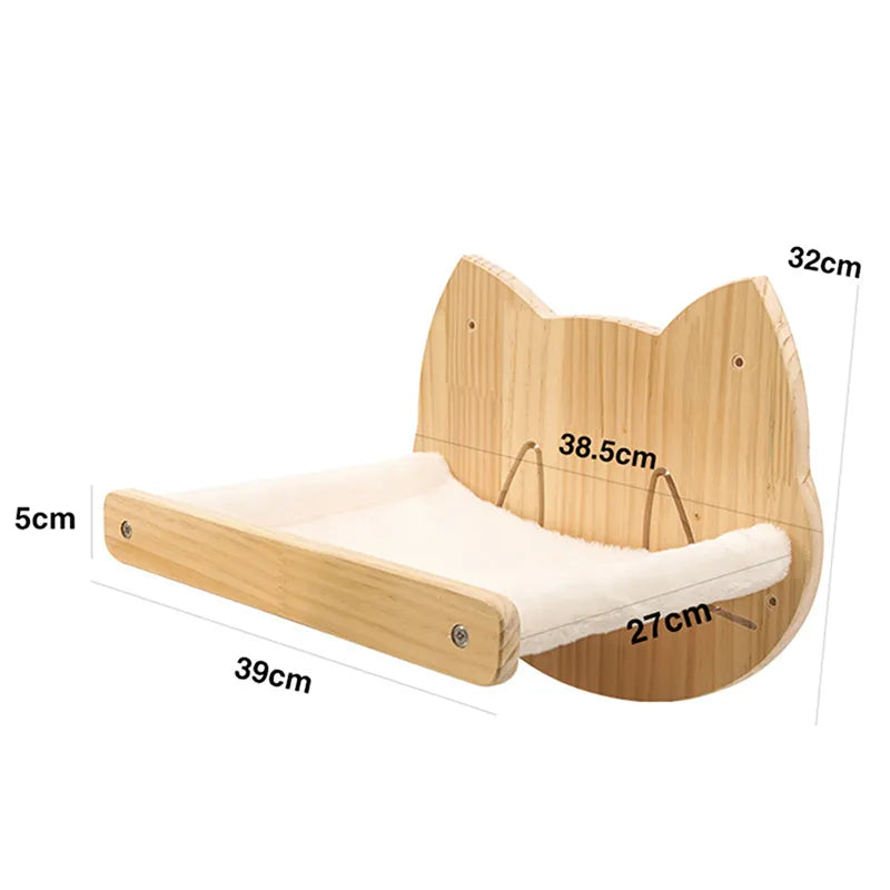 Planche à Gratter Murale pour Chats en Bois dans un Design de Tête de Chat - Lieu de Repos Confortable et Jouet