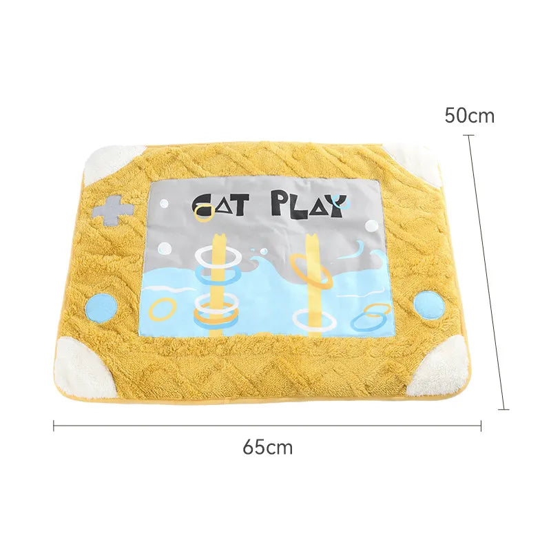 Lit Pour Chat En Forme De Coussin Avec Jouets Pour Des Pauses Confortables