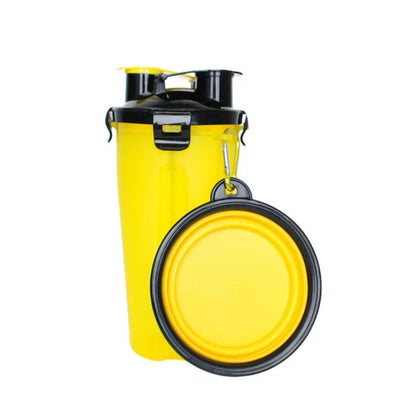 Bouteille Portable D' Eau et de Nourriture 2 en 1 pour Animaux Domestiques