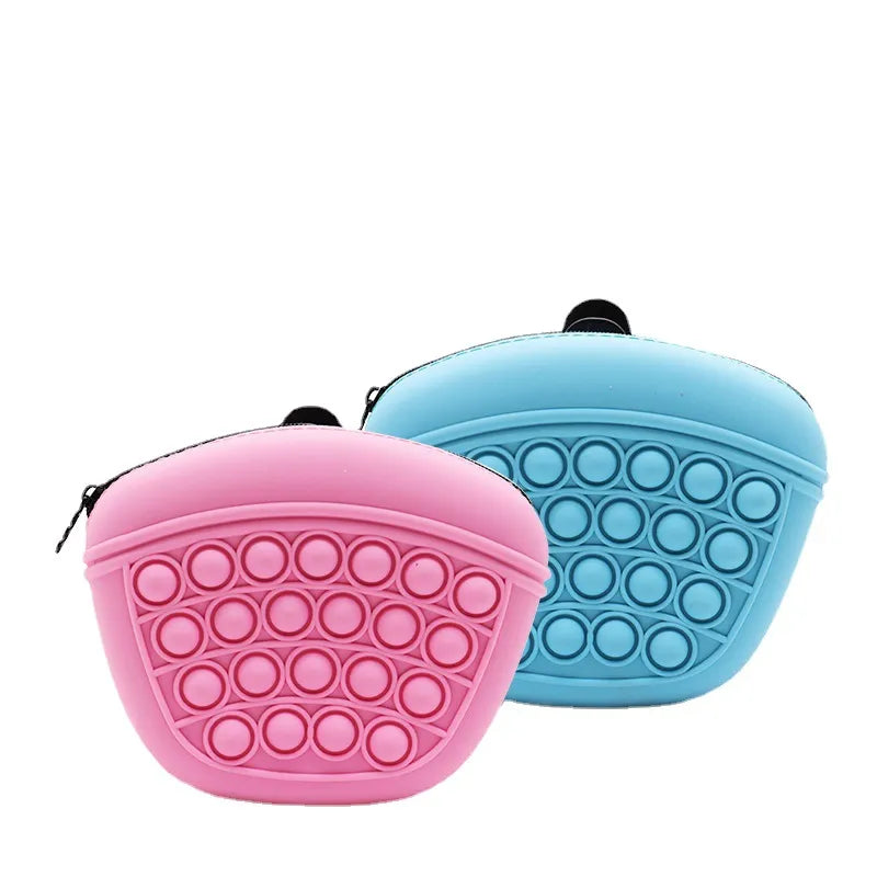 Pop - It Porte-clés avec Fermeture Éclair - Jouet Anti-stress et Sac de Rangement