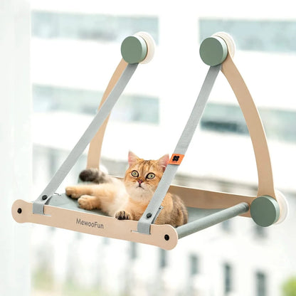 Hamac de Fenêtre Stable pour Chats - Couchage de Fenêtre Robuste avec Ventouses