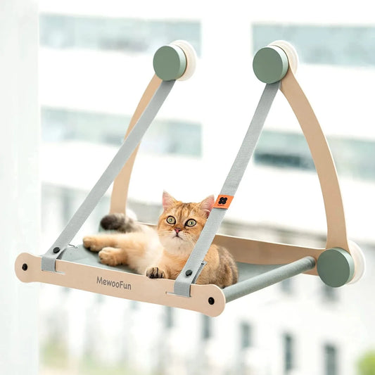 Hamac de Fenêtre Stable pour Chats - Couchage de Fenêtre Robuste avec Ventouses