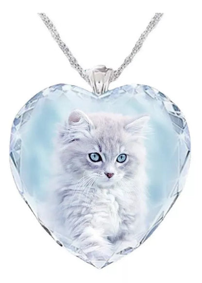 Collier Photo Personnalisé 2D/3D Cristal Coeur