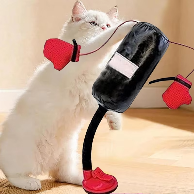 Jouet Interactif Sac De Boxe Pour Chats