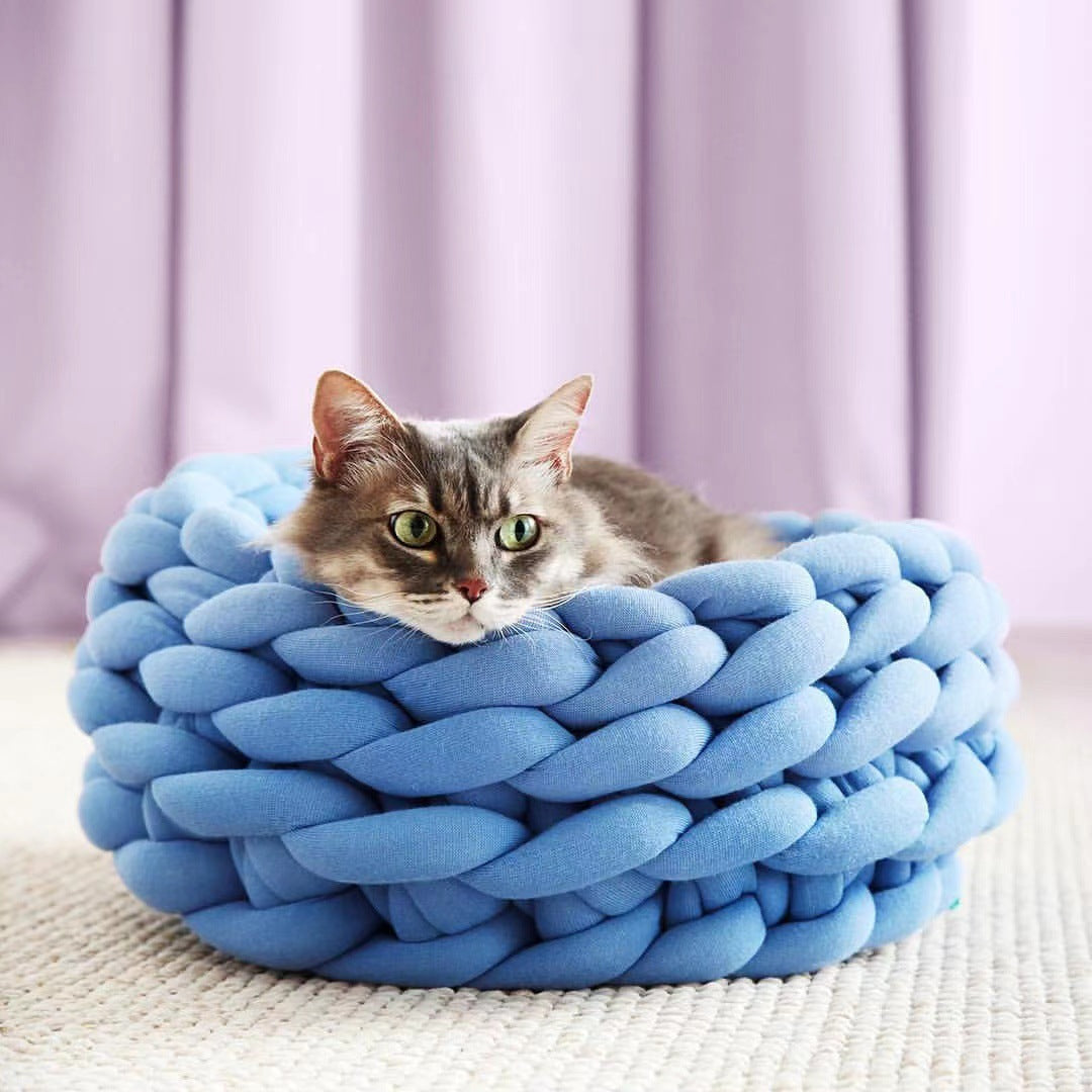 Panier Pour Chat Tressé À La Main