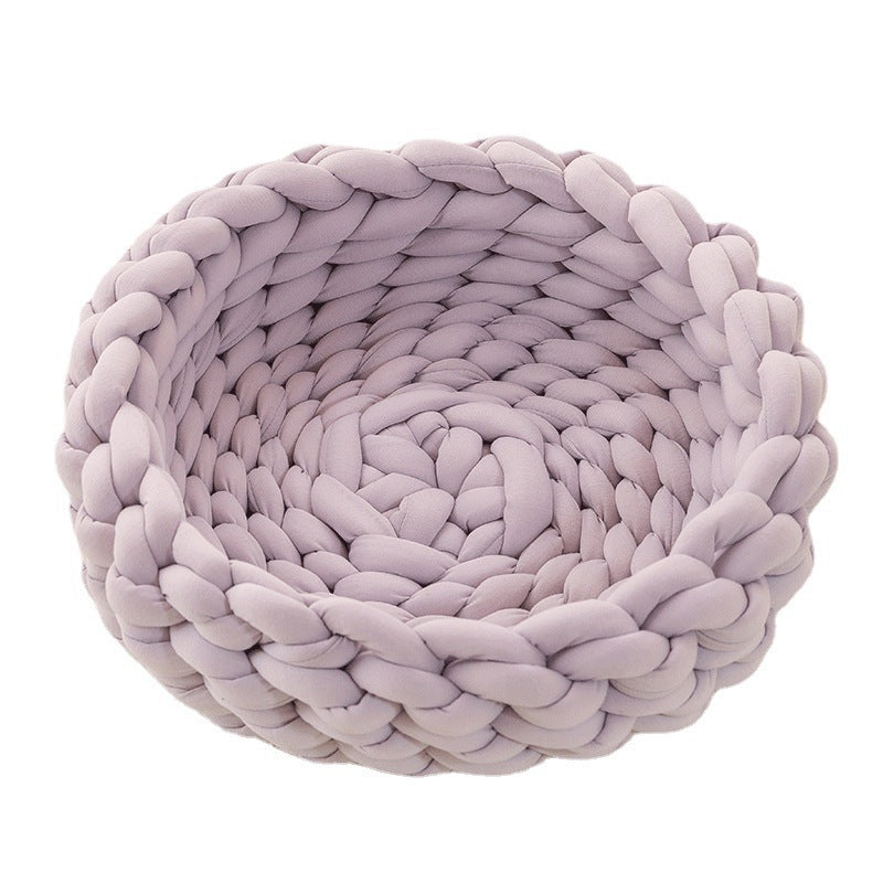 Panier Pour Chat Tressé À La Main