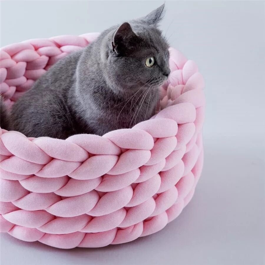 Panier Pour Chat Tressé À La Main