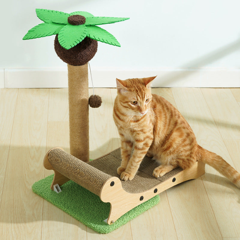 Arbre À Griffer Palmier Avec Chaise Longue Pour Chats