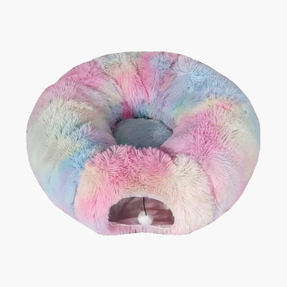 Tunnel en peluche pour chats Lit de jeu