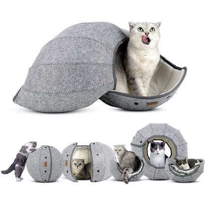 Lit 5-en-1 Pour Chats Avec Tunnel Et Jouets