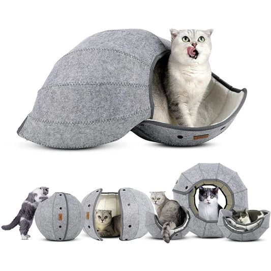 Lit 5-en-1 Pour Chats Avec Tunnel Et Jouets