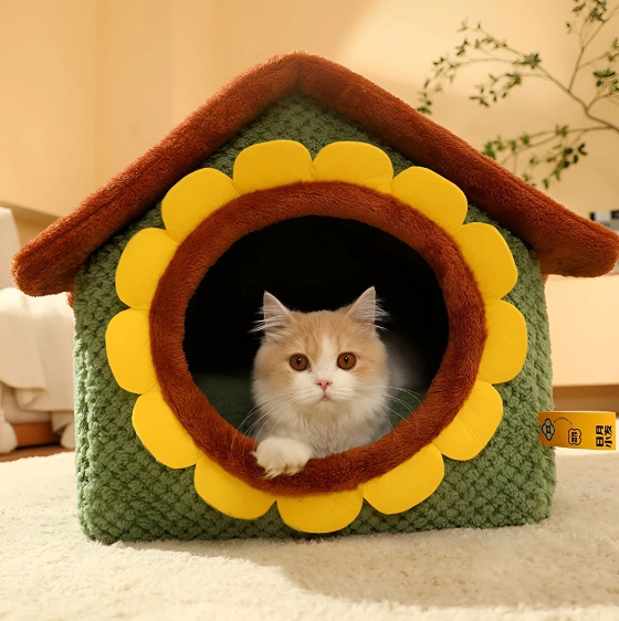 Lit-tente En Peluche Confortable Pour Chat