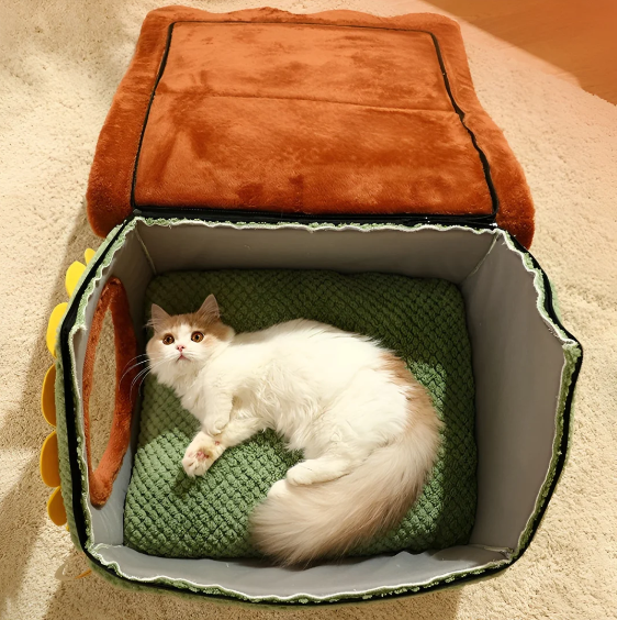 Lit-tente En Peluche Confortable Pour Chat