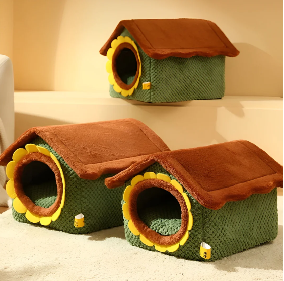 Lit-tente En Peluche Confortable Pour Chat