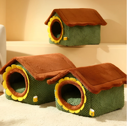 Lit-tente En Peluche Confortable Pour Chat