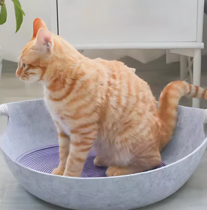 Lit Confortable Pour Chat En Feutre Avec Poignées De Transport